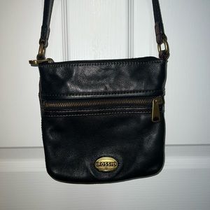 Black Fossil crossbody purse.